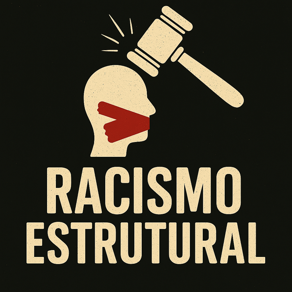 Imagem de destaque em arte conceitual minimalista, simbolizando o debate político, o racismo estrutural e a vitimização política no contexto do PL 31/2025