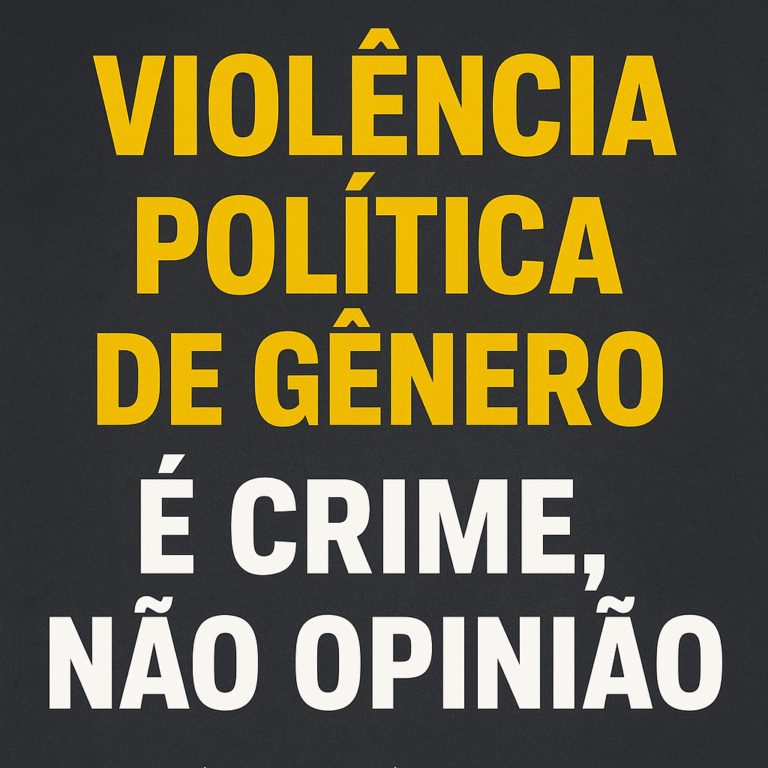 Imagem ilustrativa sobre violência política de gênero, mostrando simbolicamente o silenciamento de mulheres na política brasileira.